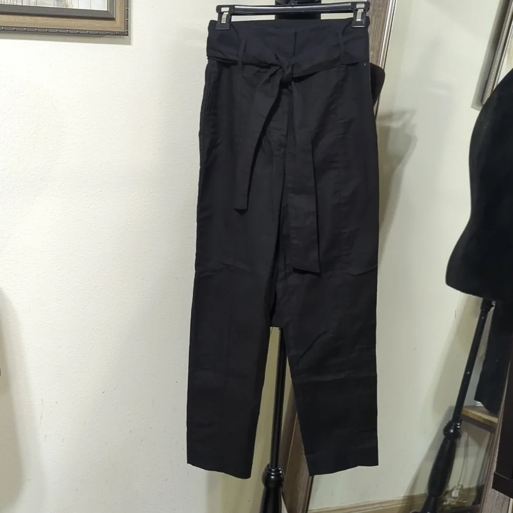 Aritzia Wilford Black Tie Crop Pants